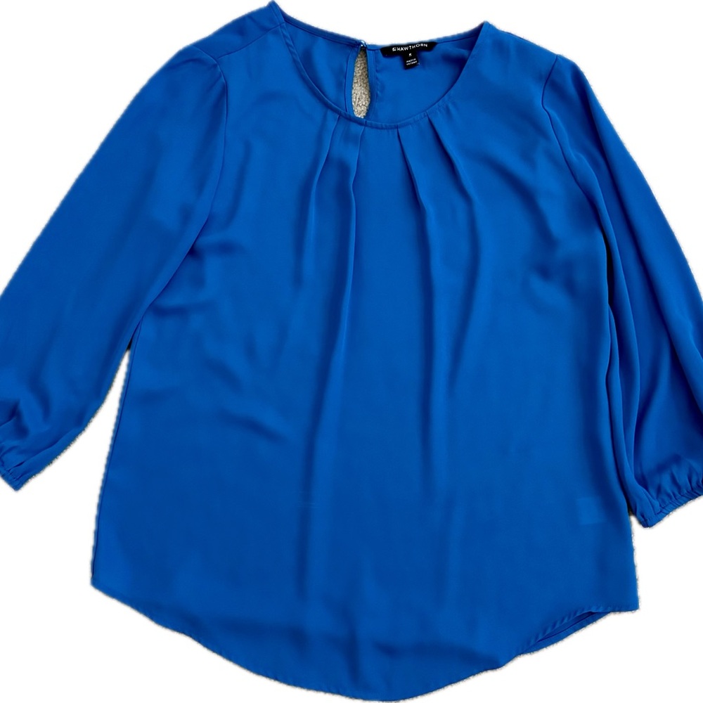 Pretty EUC 41 Hawthorn turquoise aqua blouse